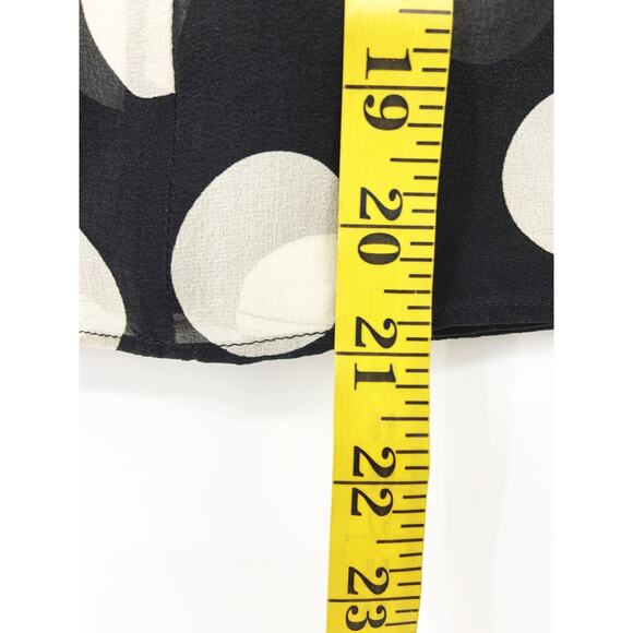 Ann Taylor Petites Silk Polka Dots Flowy Double Layer Mini Skirt Size 4P - Picture 6 of 6